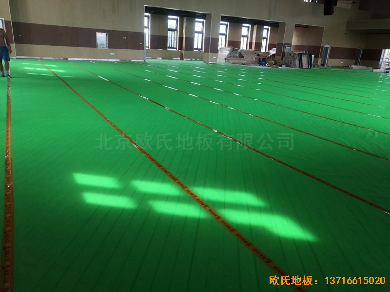 南京埔口區實驗小學體育木地板鋪設案例